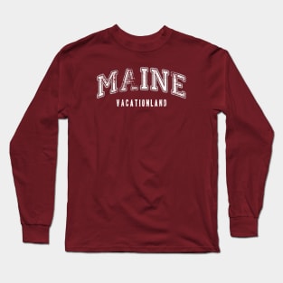 Wicked Decent Maine Collegiate-vacationland Long Sleeve T-Shirt